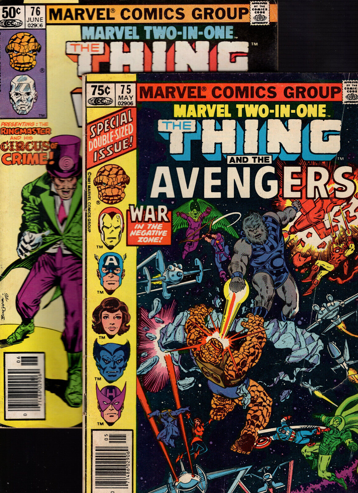 Marvel Two-In-One #75 & #76 (1981, Marvel Comics)