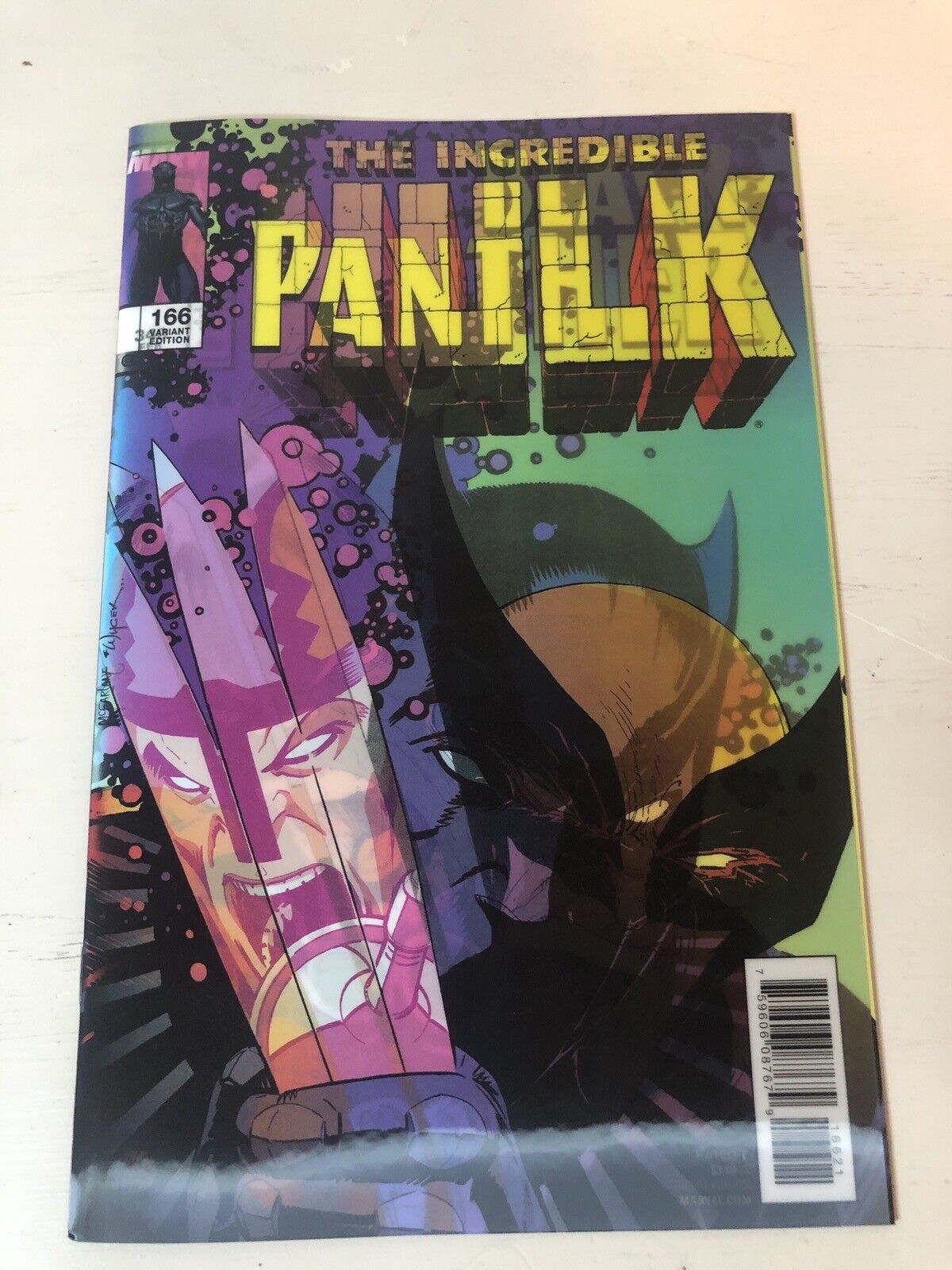 Black Panther (2017) #166 Lenticular Cover Homage Hulk #340 Variant Cover NM