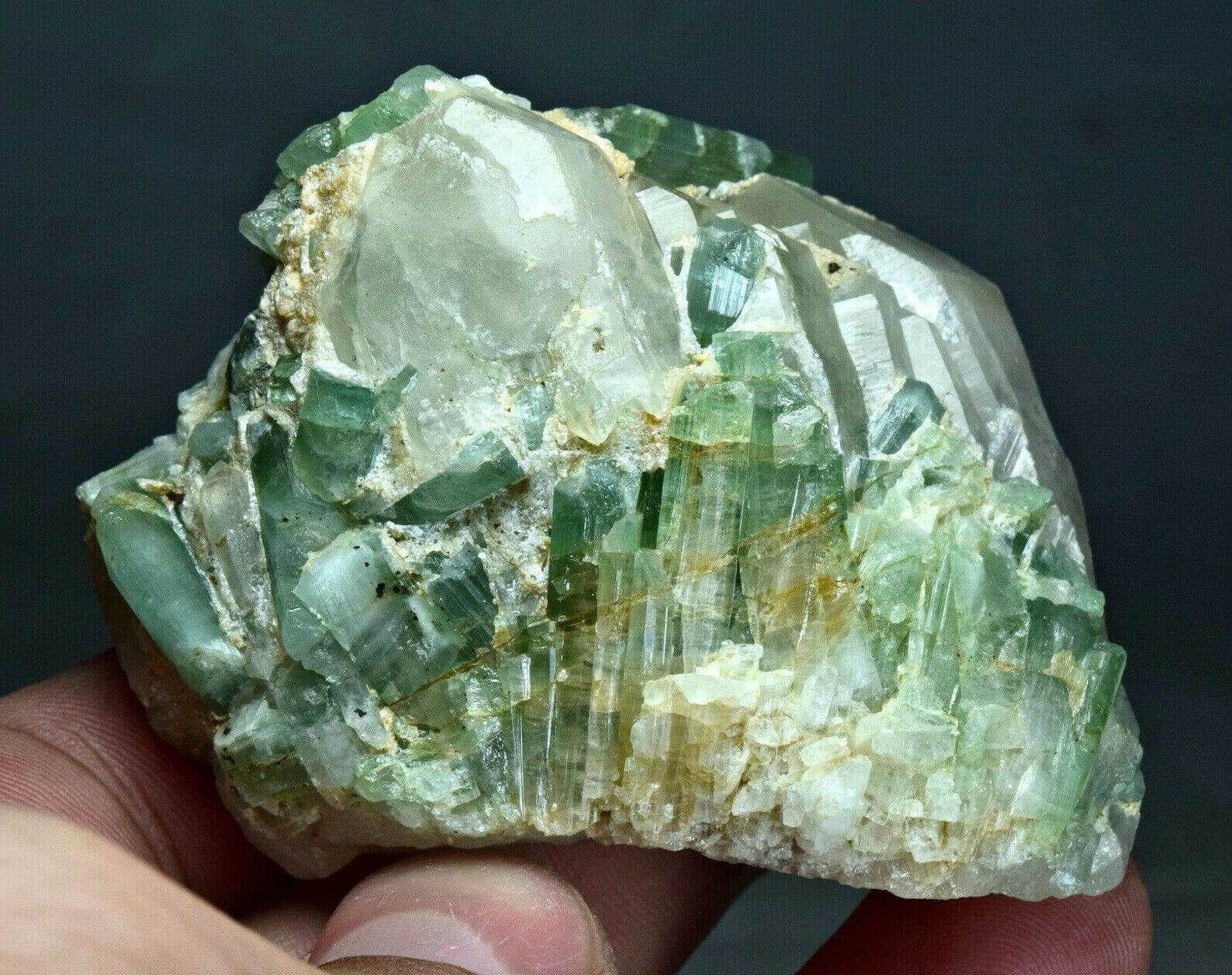 672 CARAT Unique Natural Tourmaline Crystals Cluster On Quartz Crystals Bunch