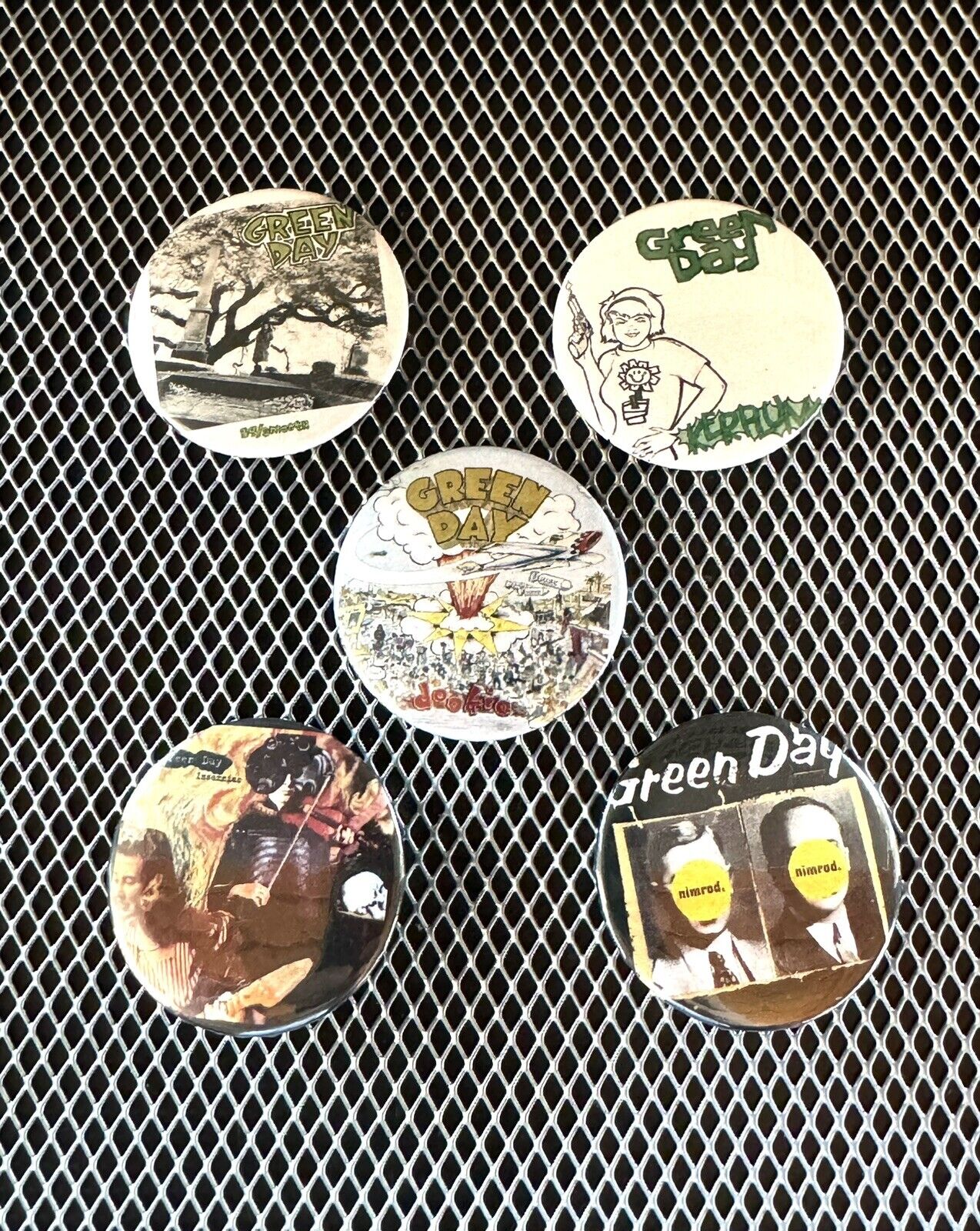 Green Day  “The First 5” Album Covers 1.5” Pin Back Buttons