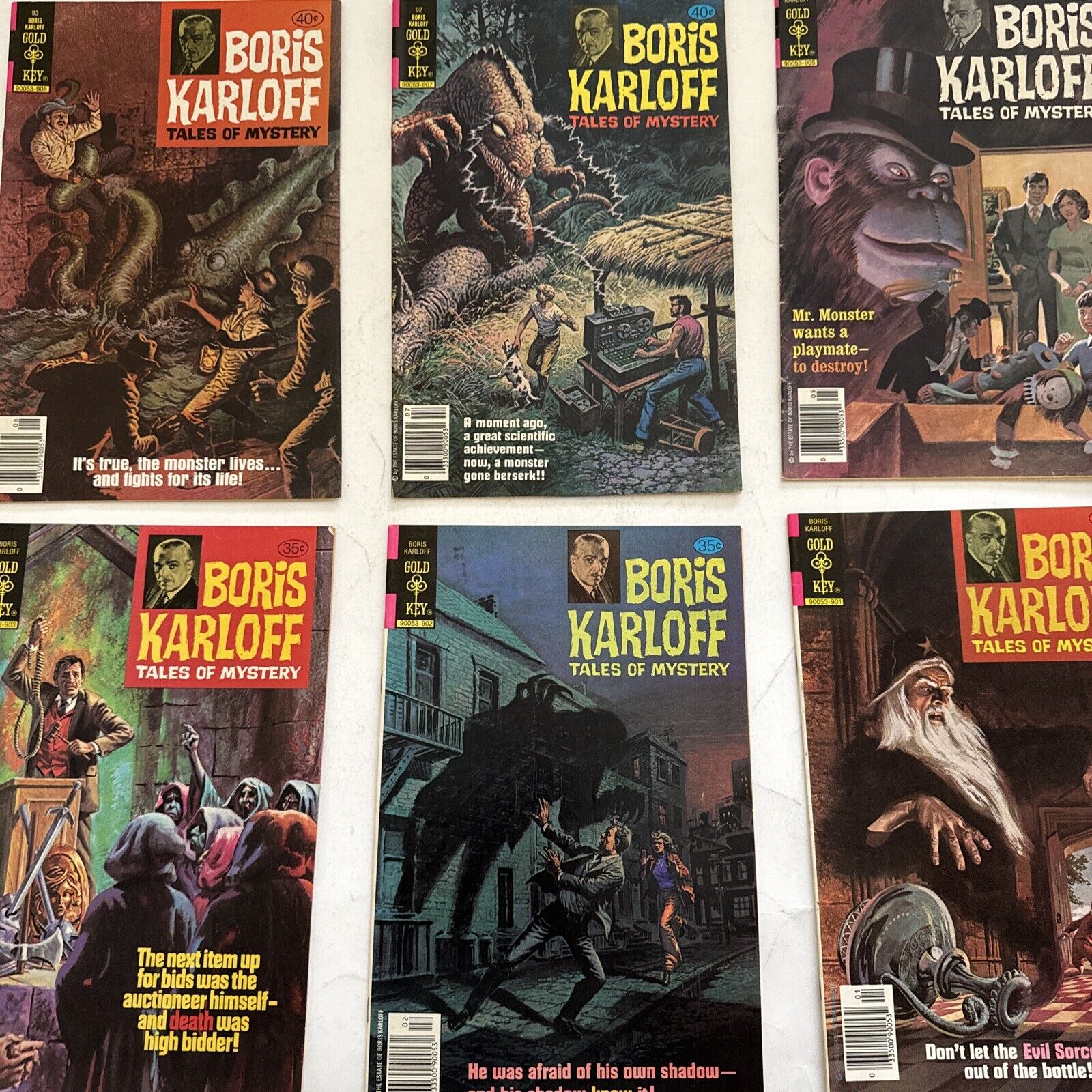 Boris Karloff Tales of Mystery Gold Key Comics lot #88-93  (1965-76)