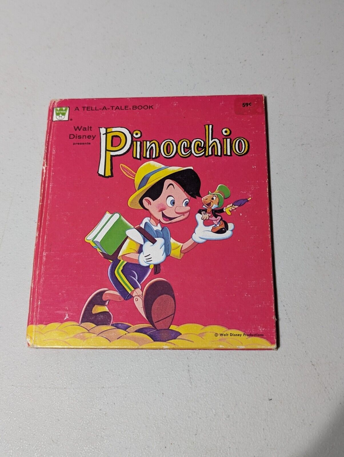 Vintage 1961 Pinocchio Walt Disney Tell-a-Tale Book Illustrated Children\'s Book