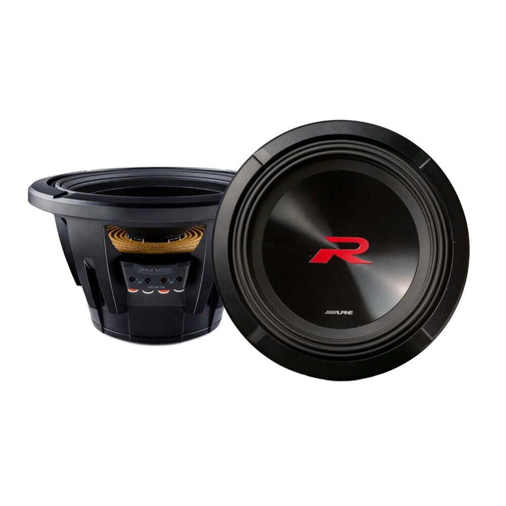 Alpine R-Series R2-W12D4 12 Inch Dual 4-Ohm Voice Coils Subwoofer with 750W RMS