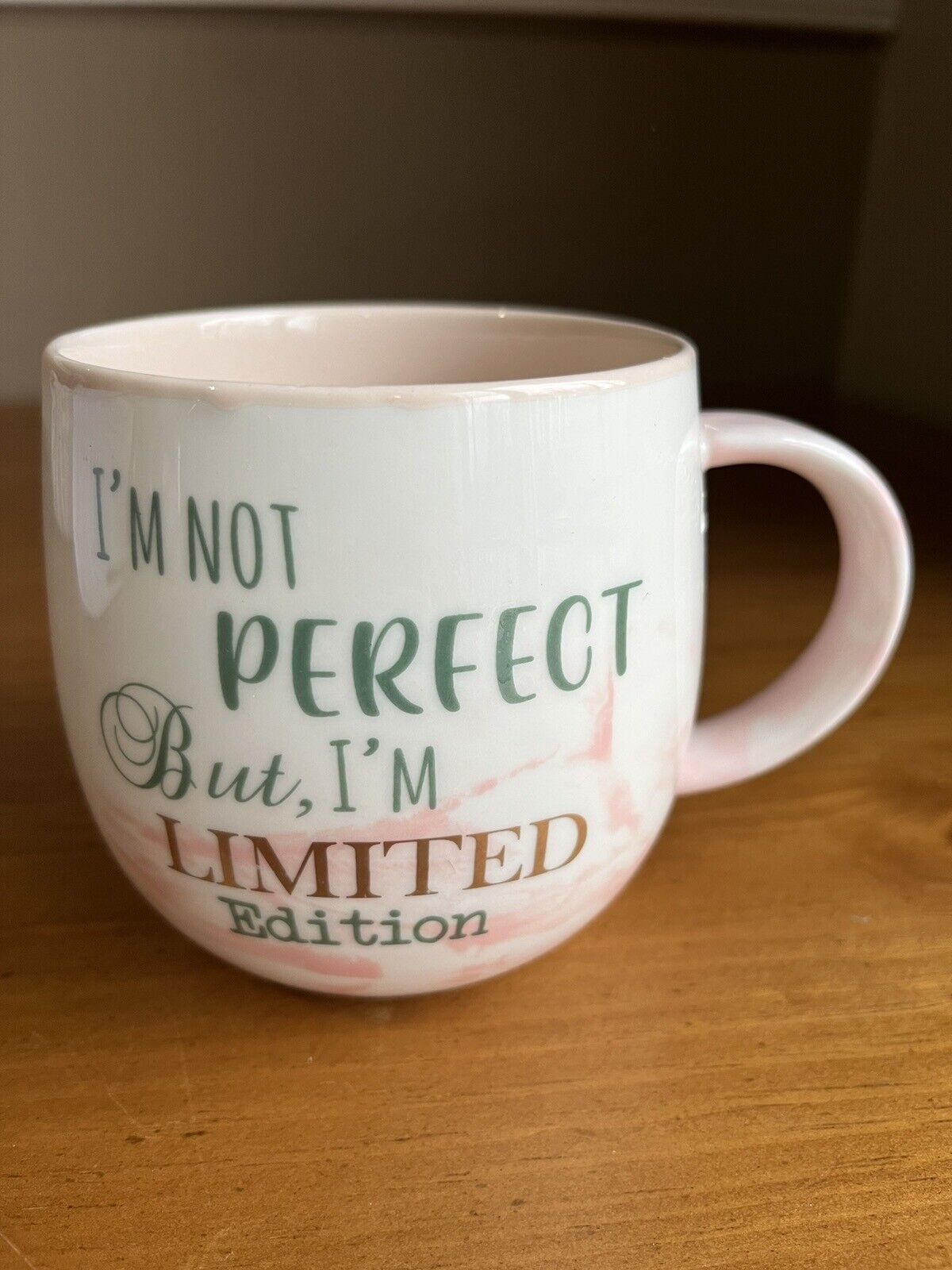 Cracker Barrel  Jumbo Coffee mug. I\'m not perfect but I\'m limited edition.