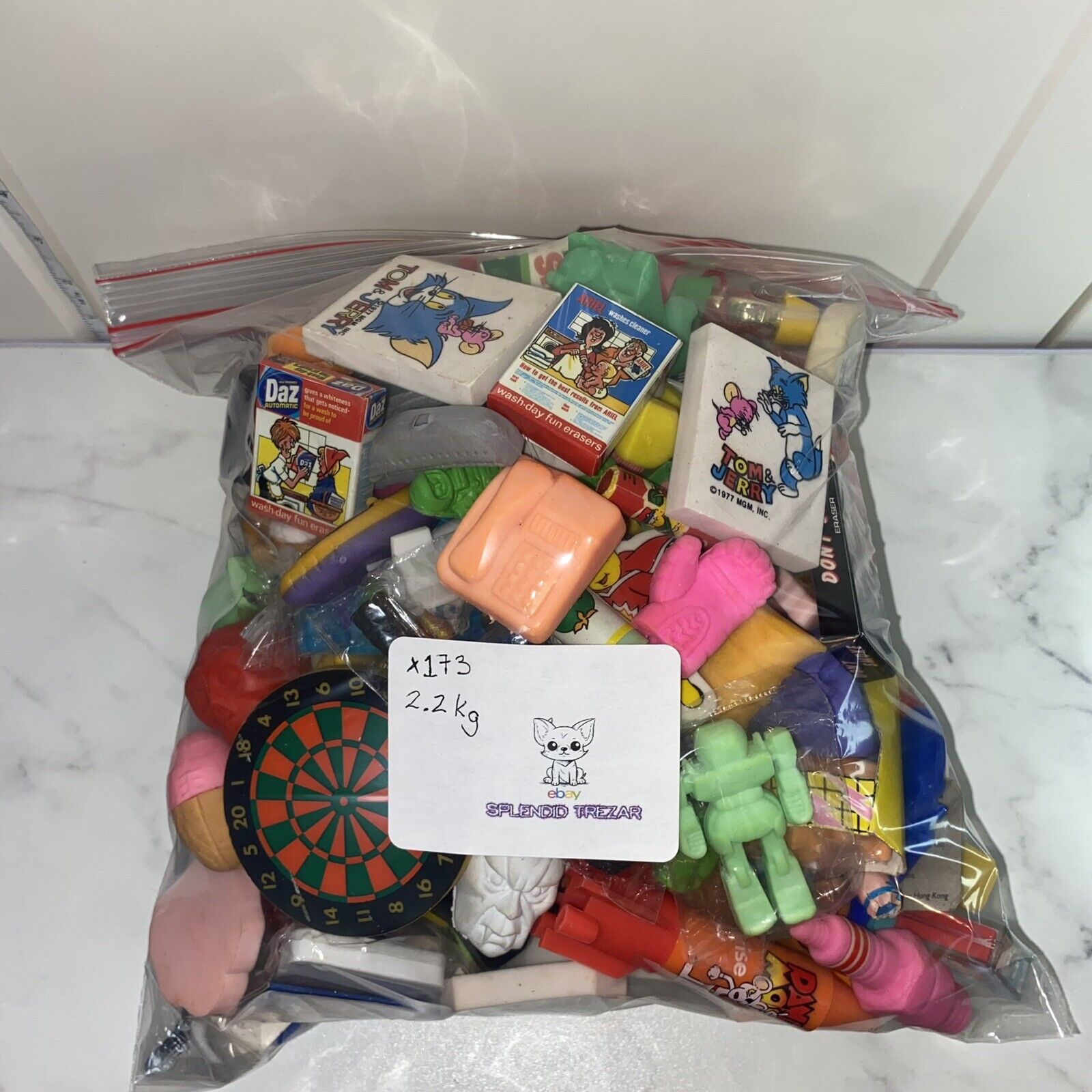 Huge Collection Of VTG Eraser Lot Of 173 Rare 70’s 80’s 2.2 Kg (view All Photos)
