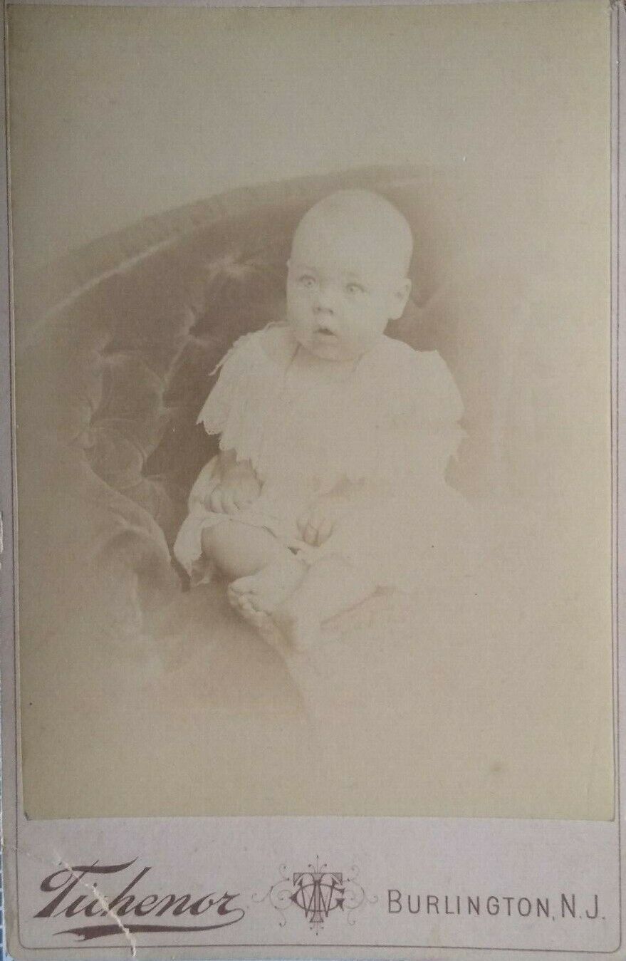 Burlington New Jersey Vintage Cabinet Photo FRANK ATKINSON Baby Boy 1890s