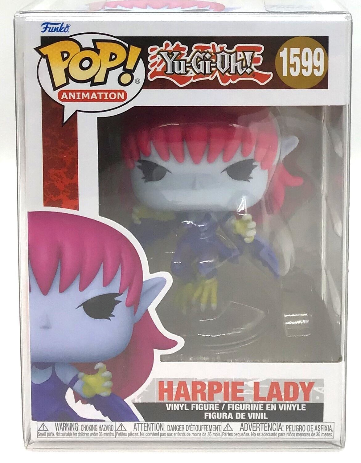 Funko Pop Yu-Gi-Oh Harpy Lady #1599 with POP Protector