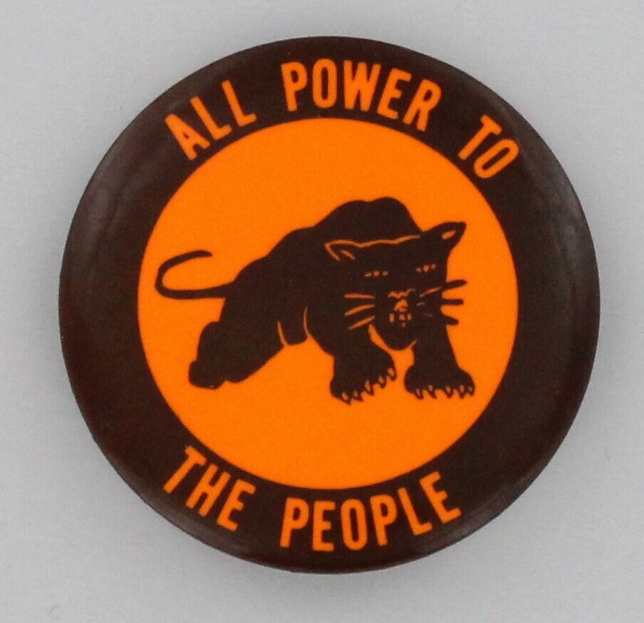Black Panther Party 1968 Revolutionary Pin All Power To The People Civil Rights