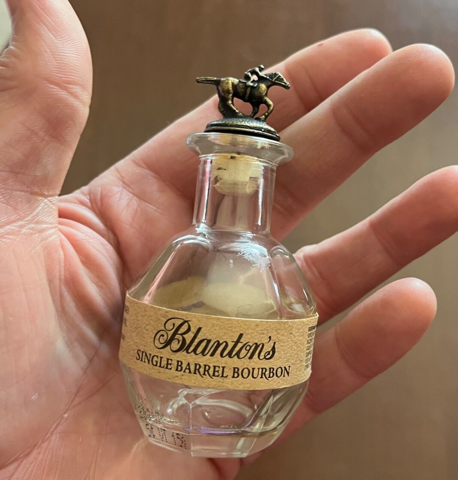 Miniature Blanton’s Single Barrel Bourbon Whiskey Bottle 50ml Mini EMPTY Display