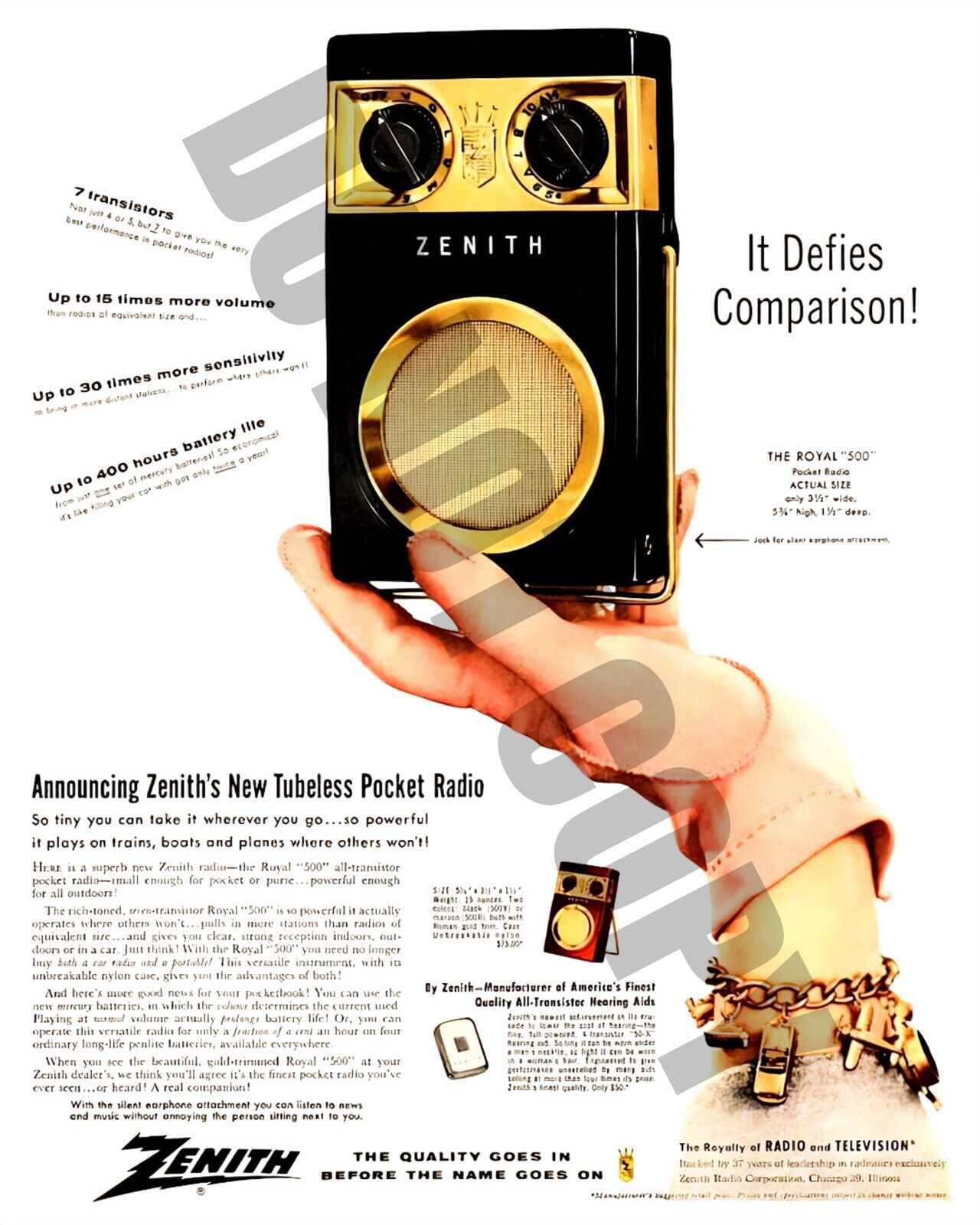 1956 Zenith Transistor Radio \