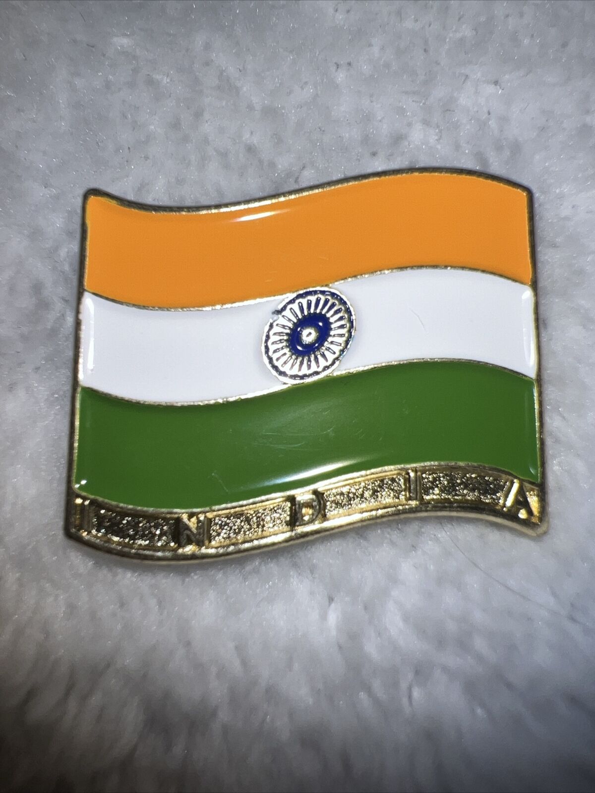 Vintage Pin Indian Flag