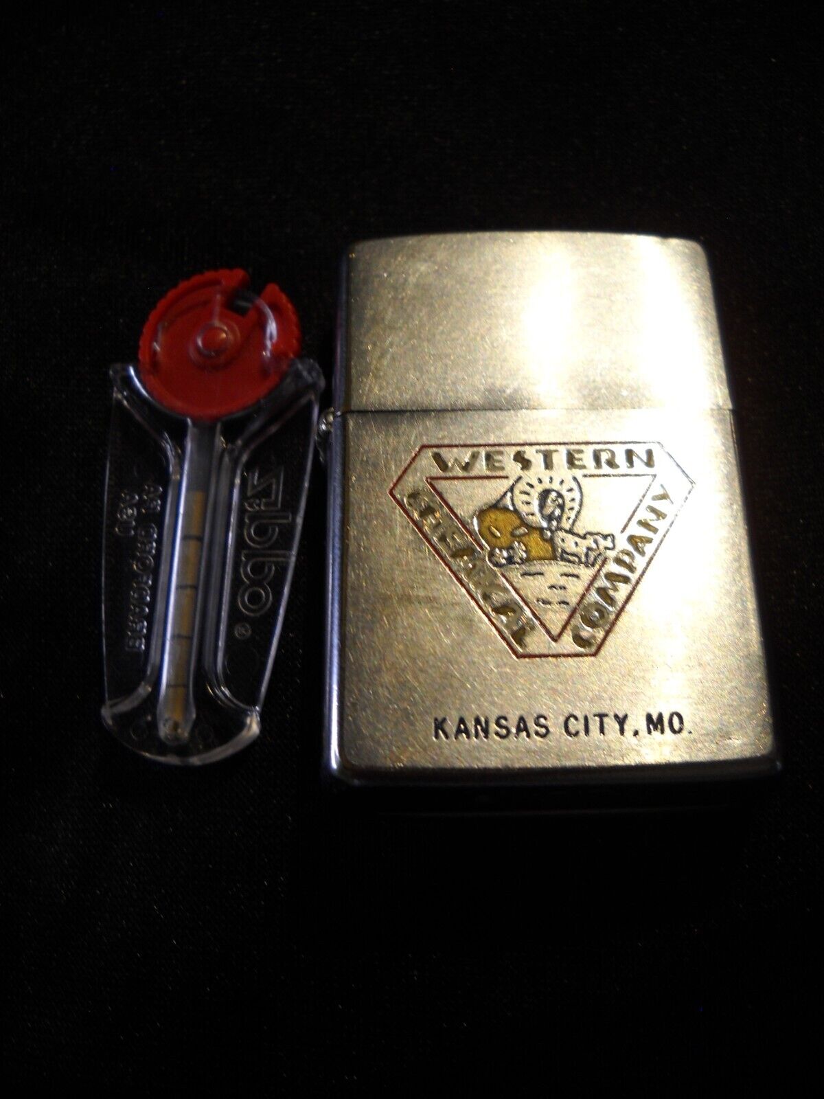 Vintage Zippo Lighter; Western Chemical Co. Kansas City, MO., House of Heileman.