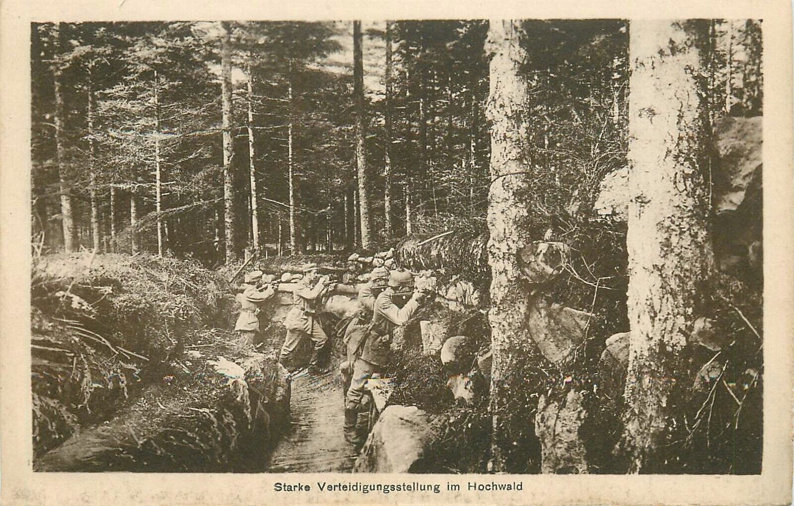 Postcard C-1916 German Defense line trench Hochward WW1 Military P24-1973
