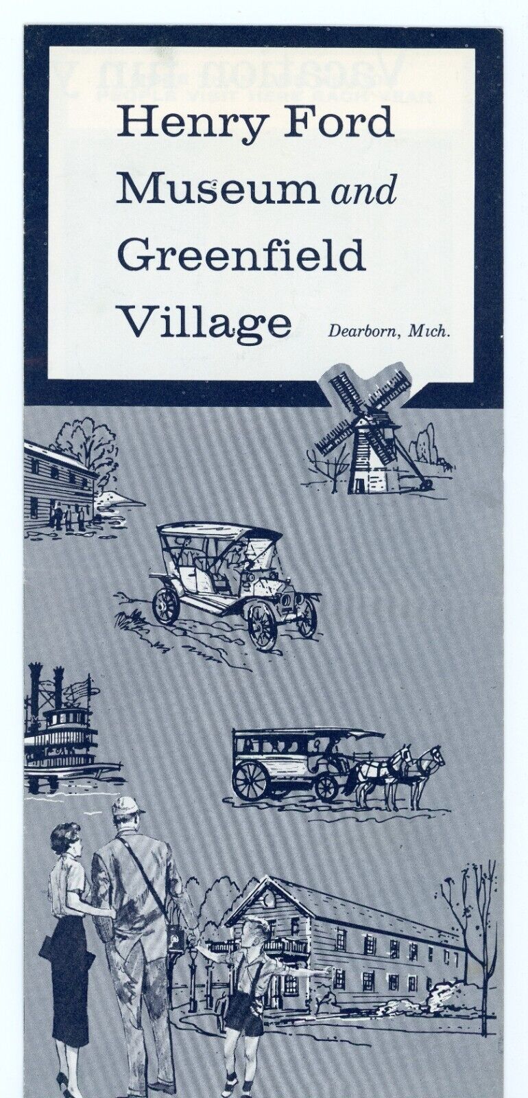 Henry Ford Museum Brochure Dearborn MI & Greenfield Village Event c1964 Vintage