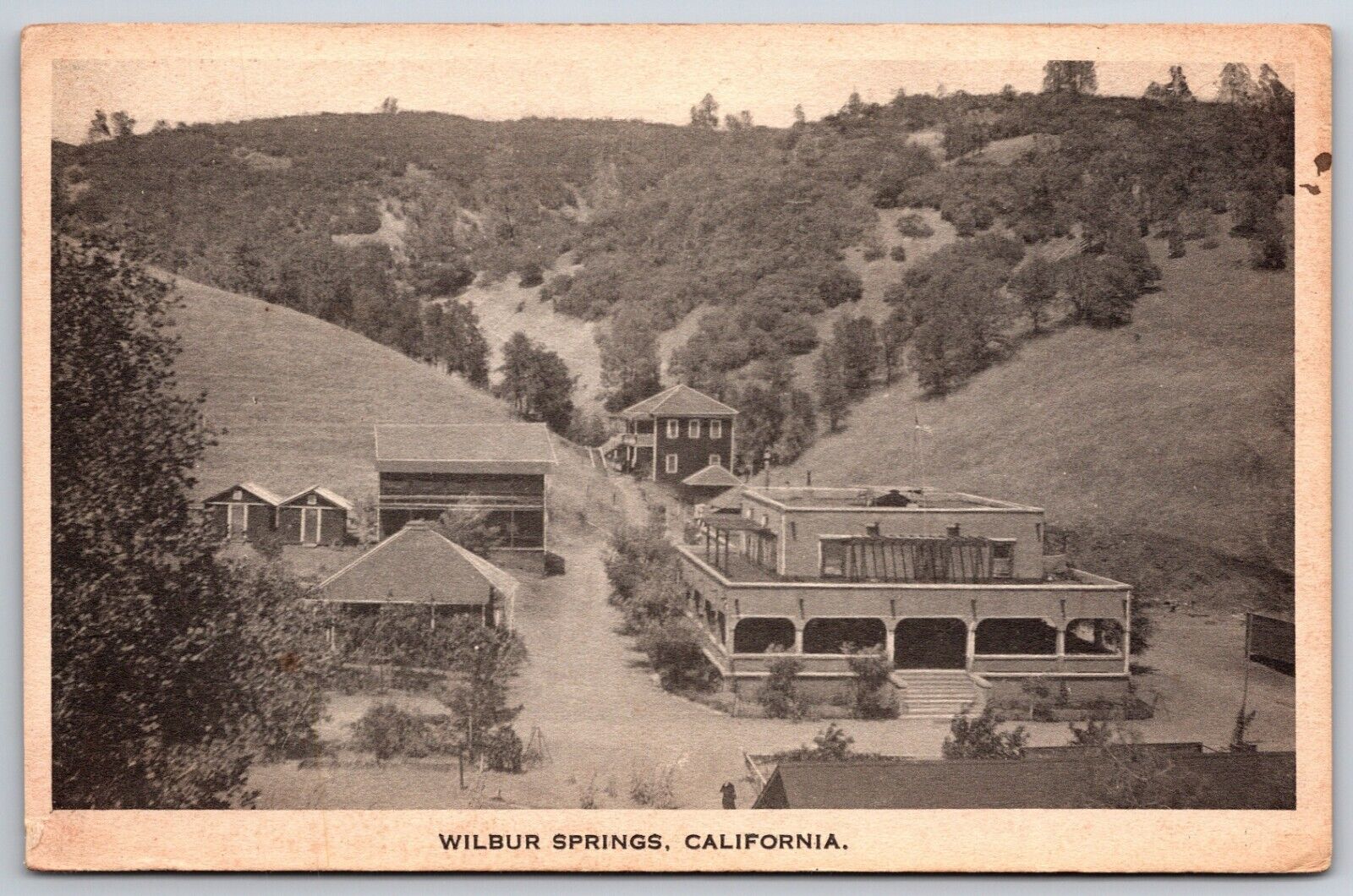 Birds Eye View Wilbur Springs California CA UNP Albertype DB Postcard E14