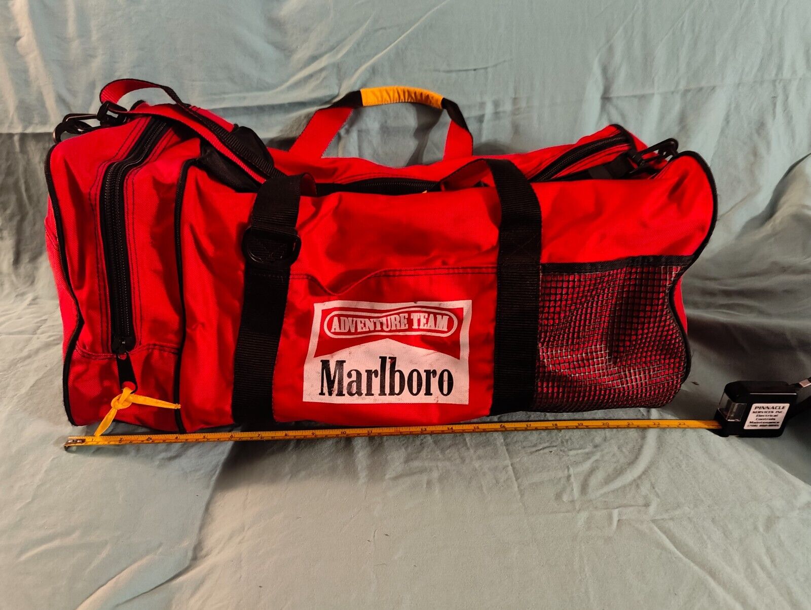 Vintage Large Marlboro Adventure Team Duffle Bag Travel Luggage 7 compartments