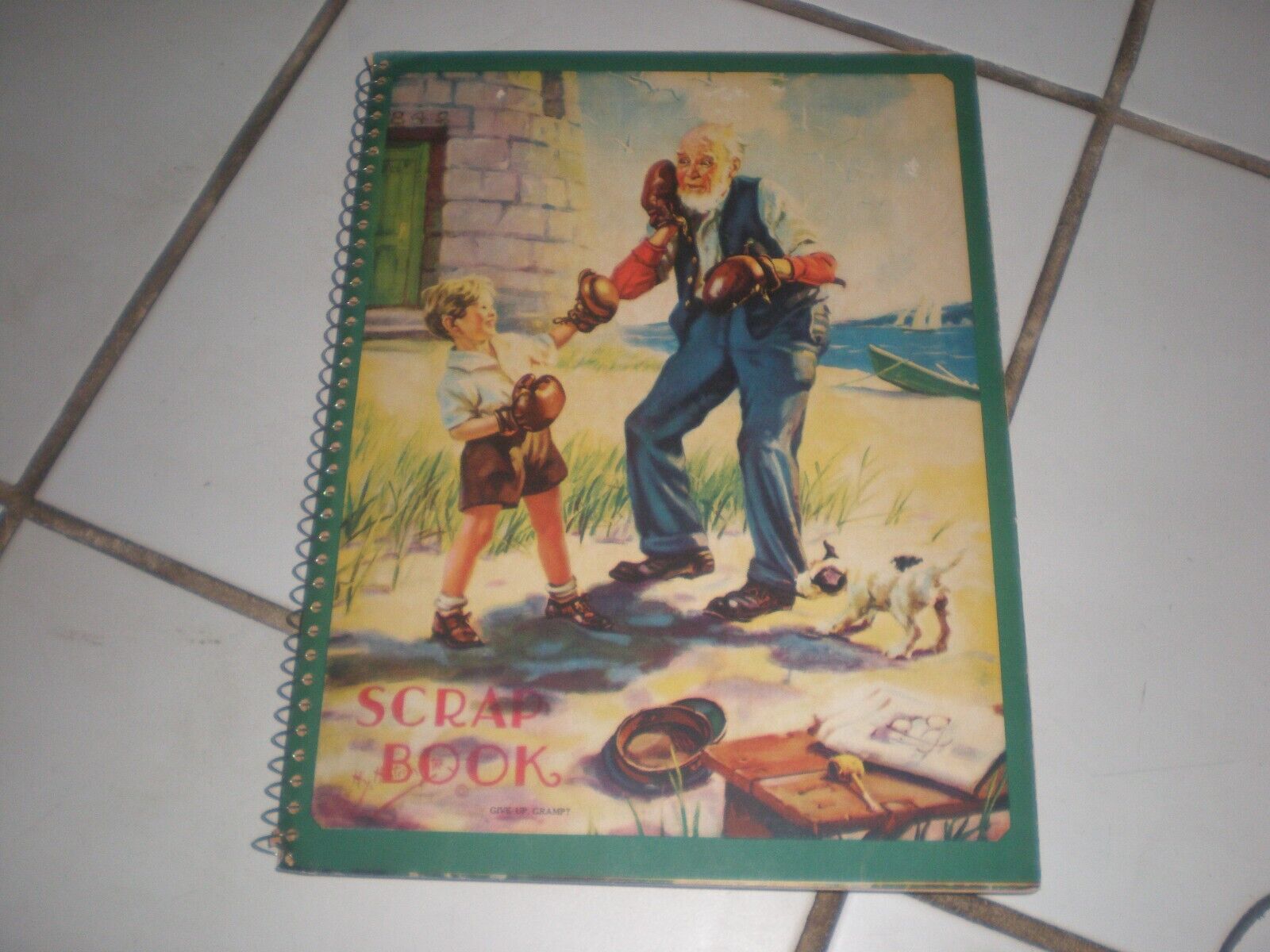 Antique Vintage Scrap Book Album, Ephemera, Kids Themed, Unique. 1940\'s Packed