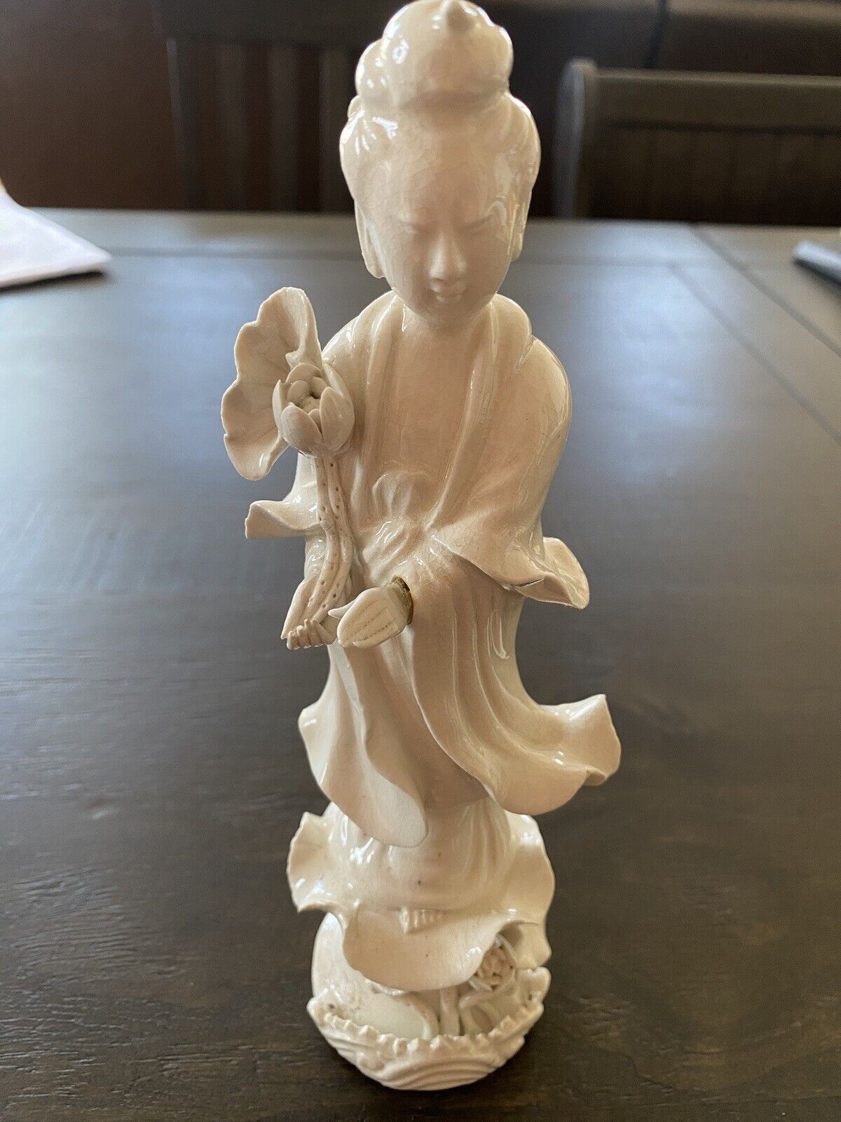 Antique Blanc De Chine Porcelain Figurine