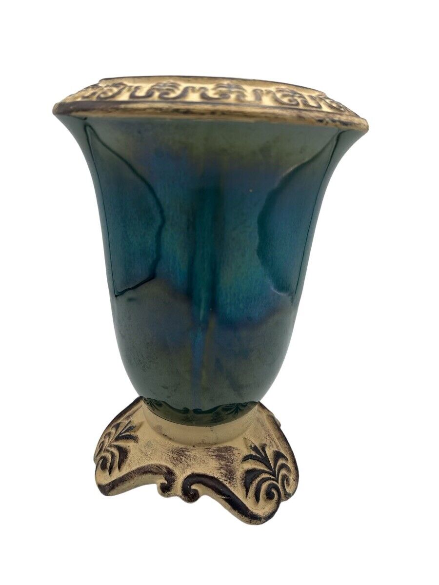 Vintage Hand Painted Ceramic Vase 8 “