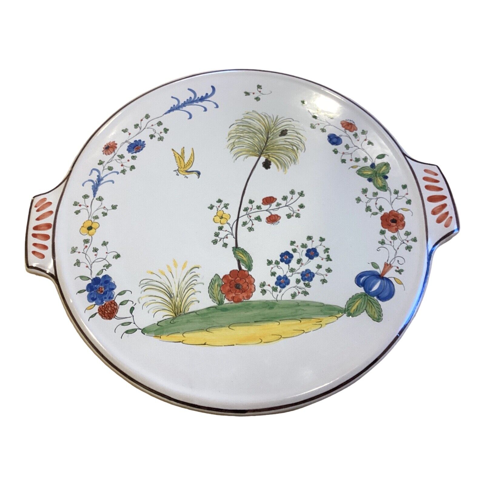Faiencerie d'Art de Malicorne, French Provence Pottery - White Serving Platter