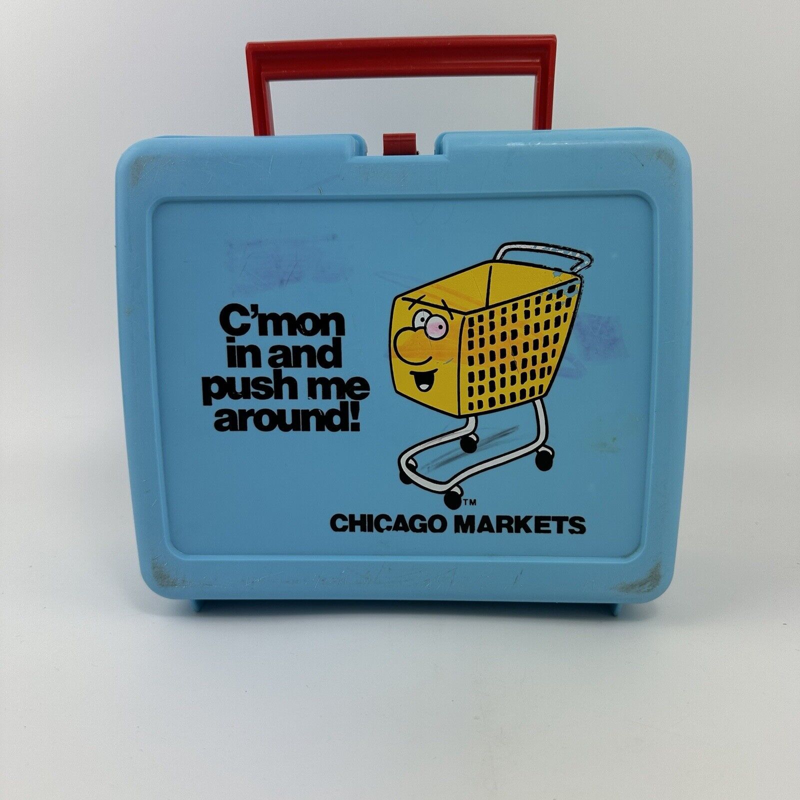 Vintage Chicago Markets Thermos Lunchbox Advertising Scarce Very Rare HTF