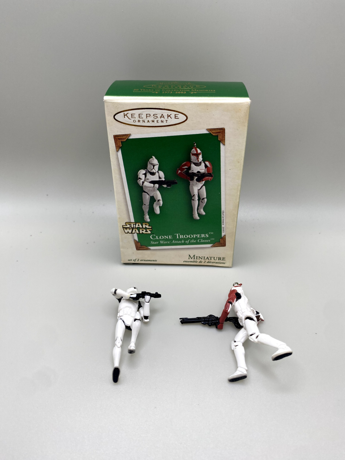 Hallmark Keepsake Ornament Star Wars Clone Troopers 2003 Set of 2 Miniature