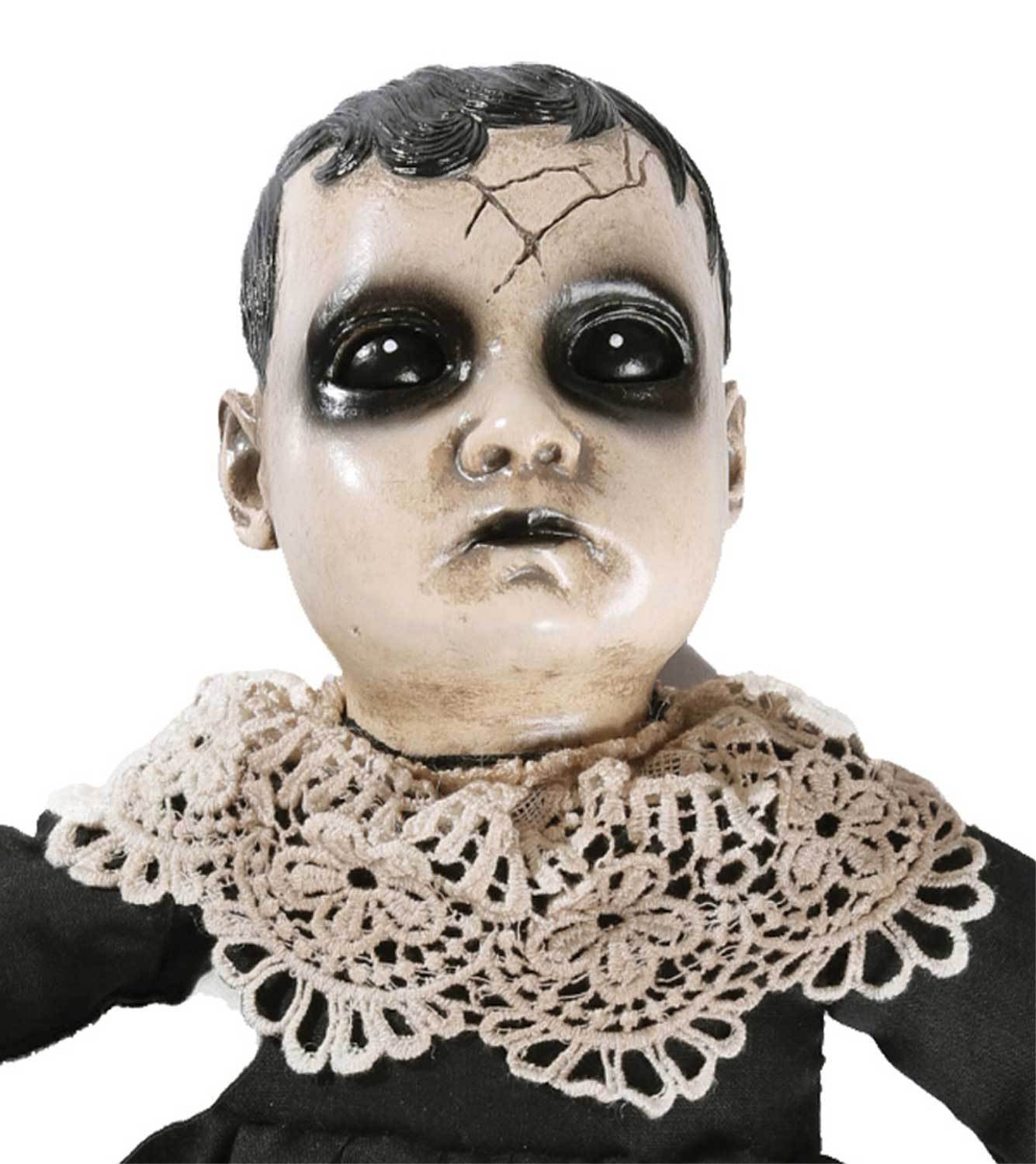 Gothic Creepy Haunted TALKING PRECIOUS BABY DOLL w/ SOUND Horror Prop Decoration