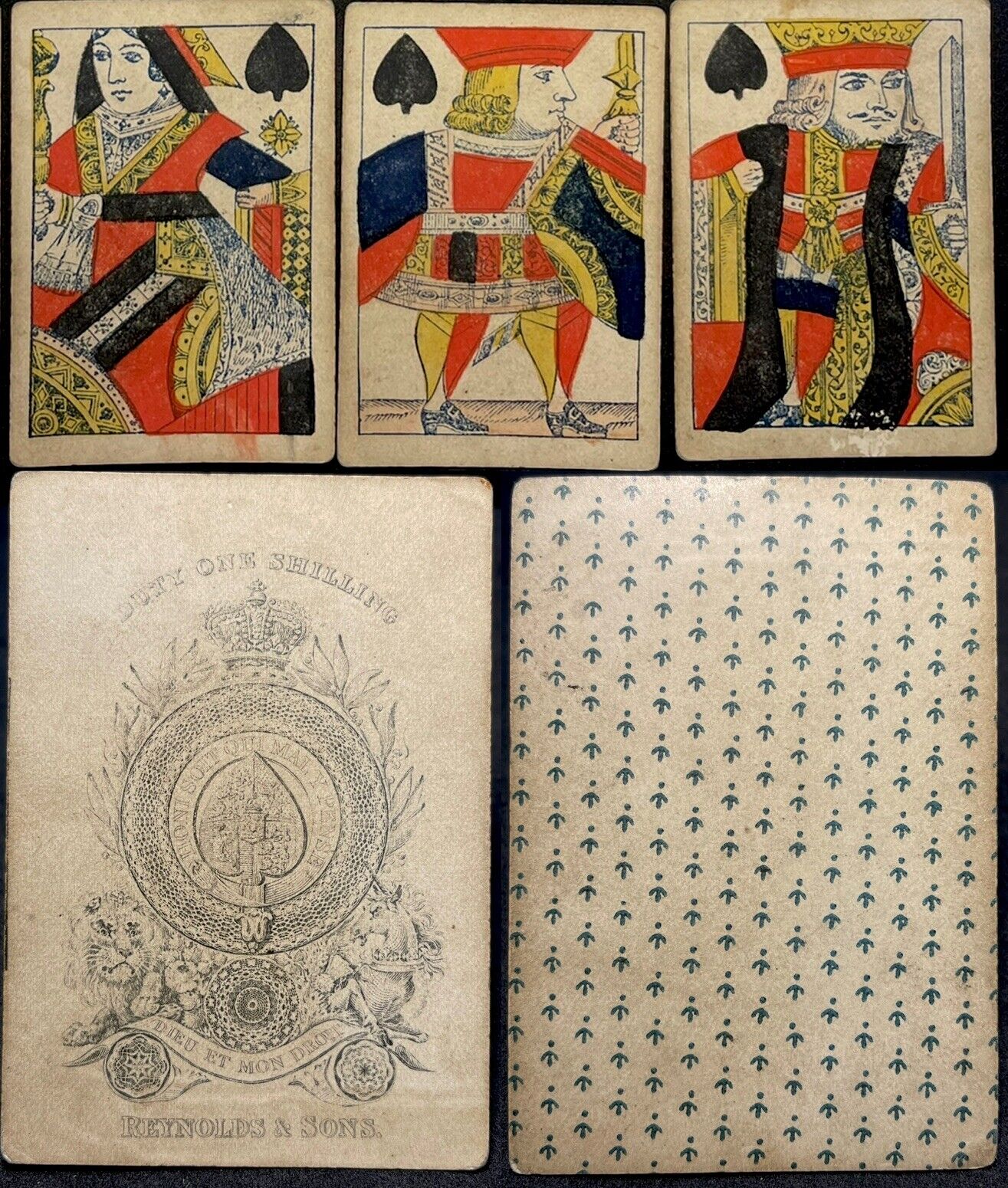 c1855 Rare Authentic Gamblers Saloon Deck Historic Antique Poker Playing Cards