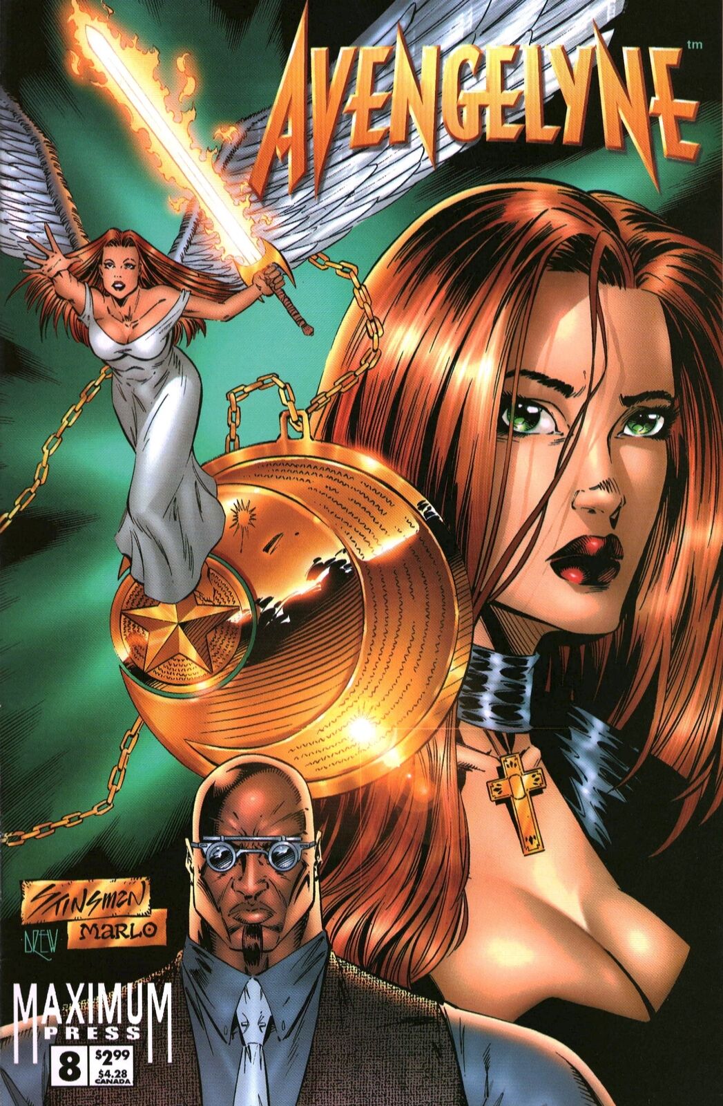Maximum Press Avengelyne Comic Book Issue #8 (2nd Series, 1996)