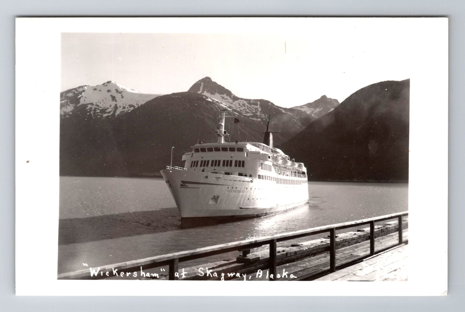 Skagway AK-Alaska, Wickersham, Ship, Transportation, Antique Vintage Postcard