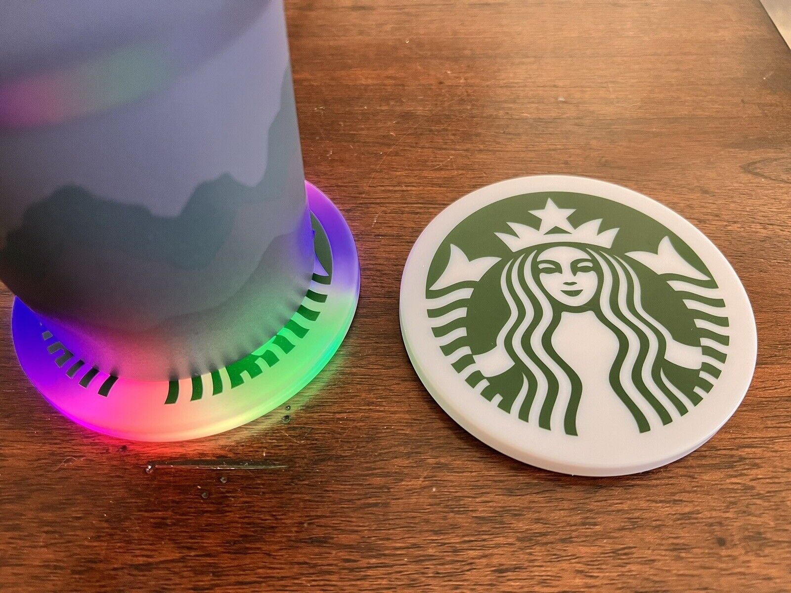 2pcs/set 2022 Summer  Starbucks Korea Party Night LED Coaster