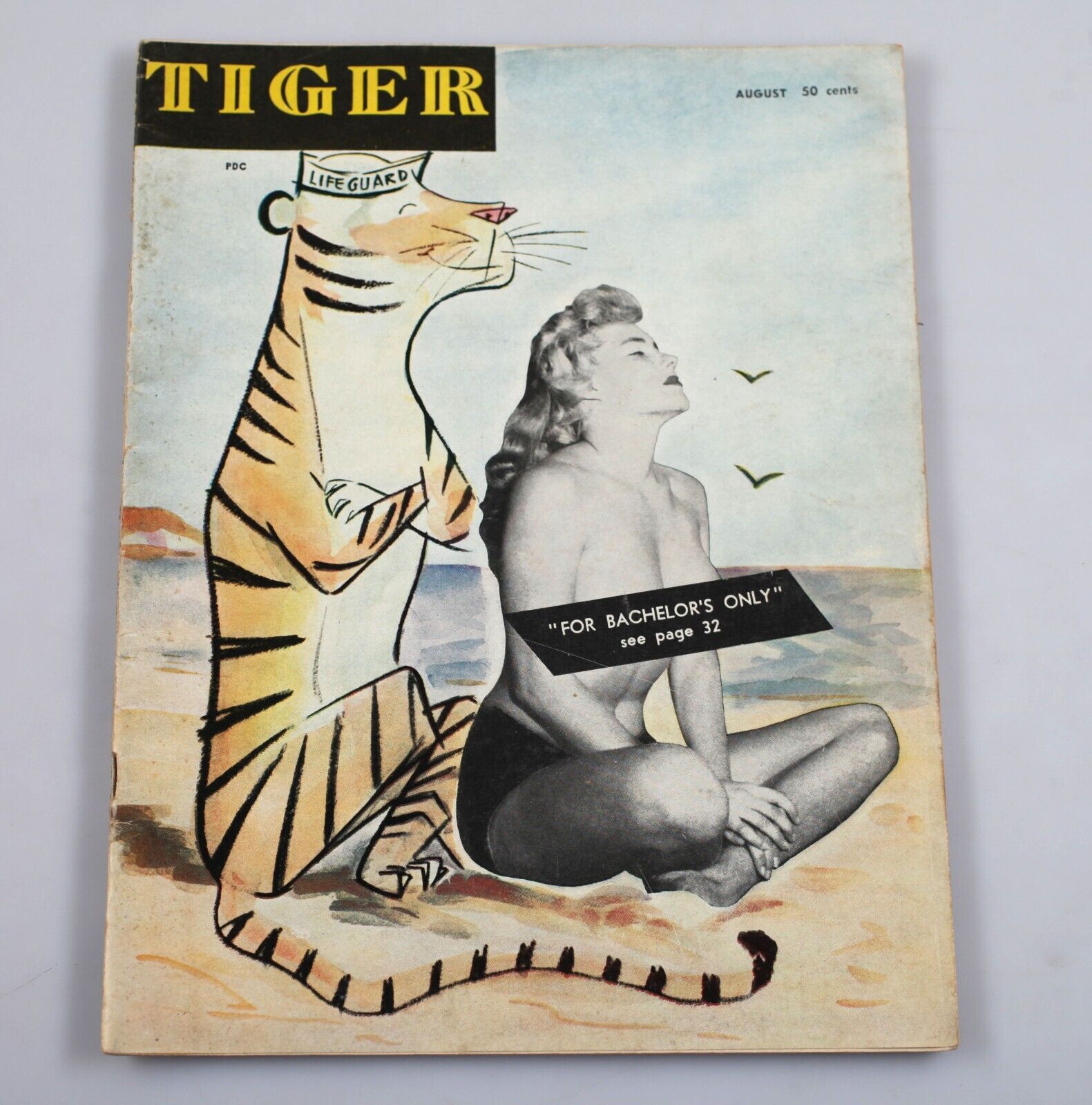 Vintage Cheesecake Pin-Up Magazine Tiger August 1956