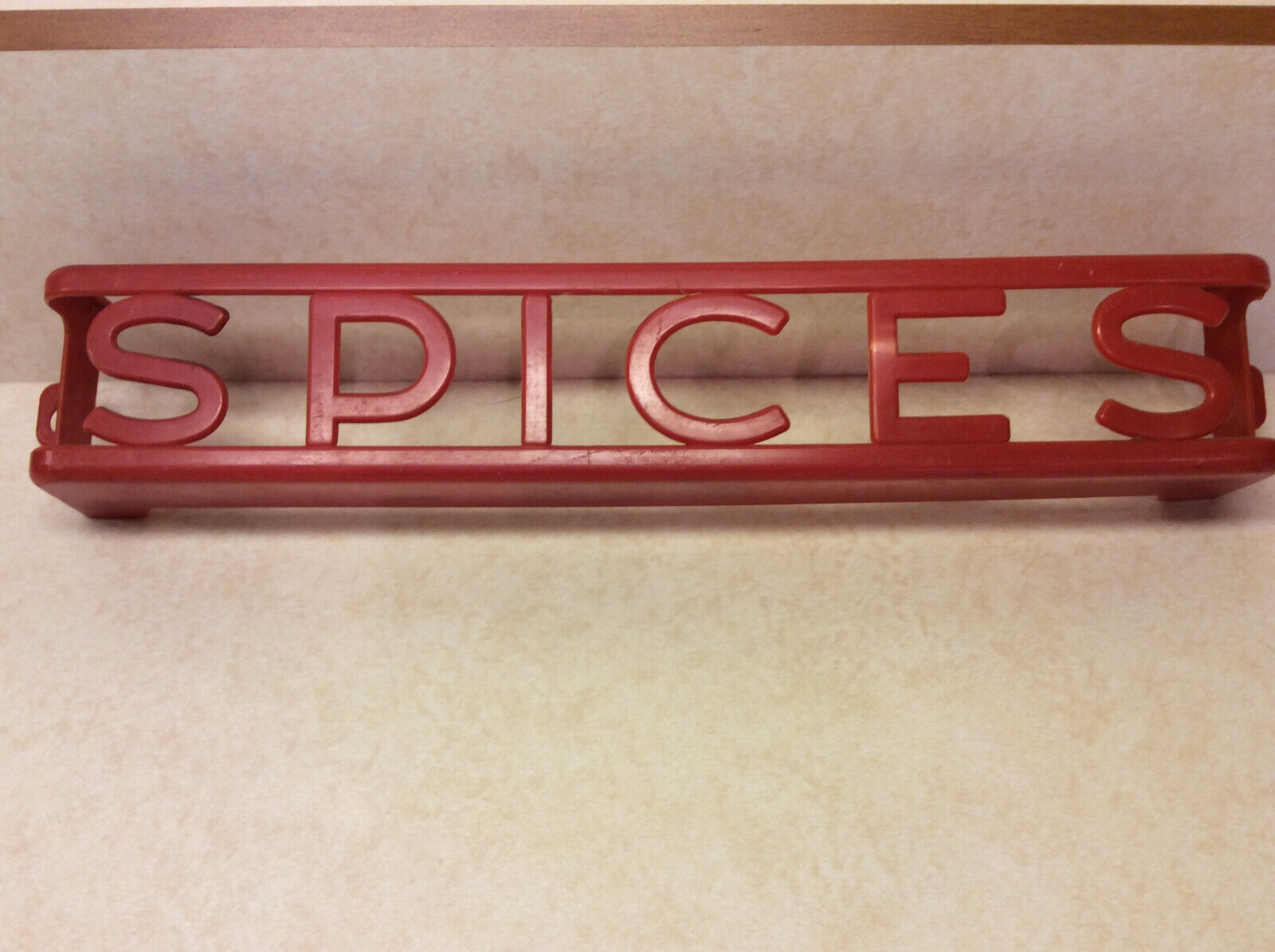 Vintage Red Plastic Spice Rack Lustro-ware No Cracks or Breaks Country Kitchen