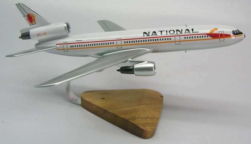Douglas DC-10 National Airplane Wood Model Replica Large 