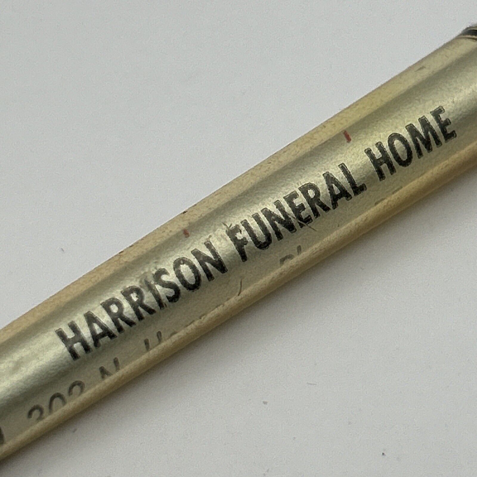 VTG c1950s/60s Ballpoint Pen Harrison Funeral Home Beloit Kansas