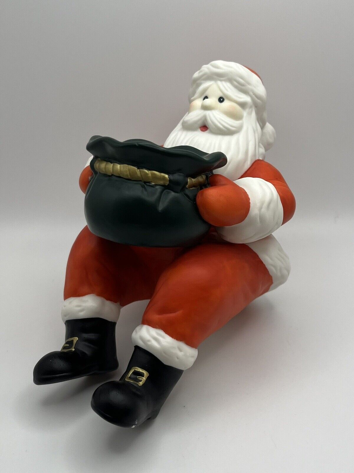 Vtg Partylite P0183 Santa Votive Candle Holder - Shelf Sitter Holiday Christmas
