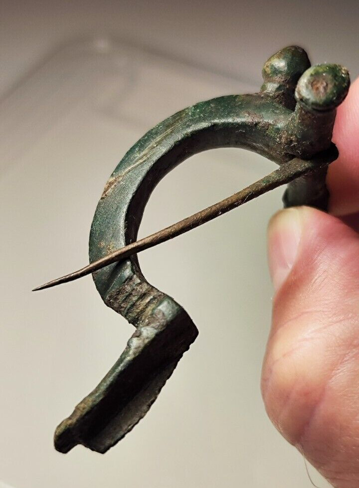 Ancient Roman Bronze Military Crossbow Fibula - 4th century AD