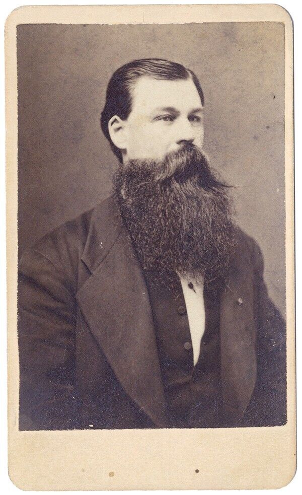 1870s Large Man w/ Prodigious Beard CDV Photo