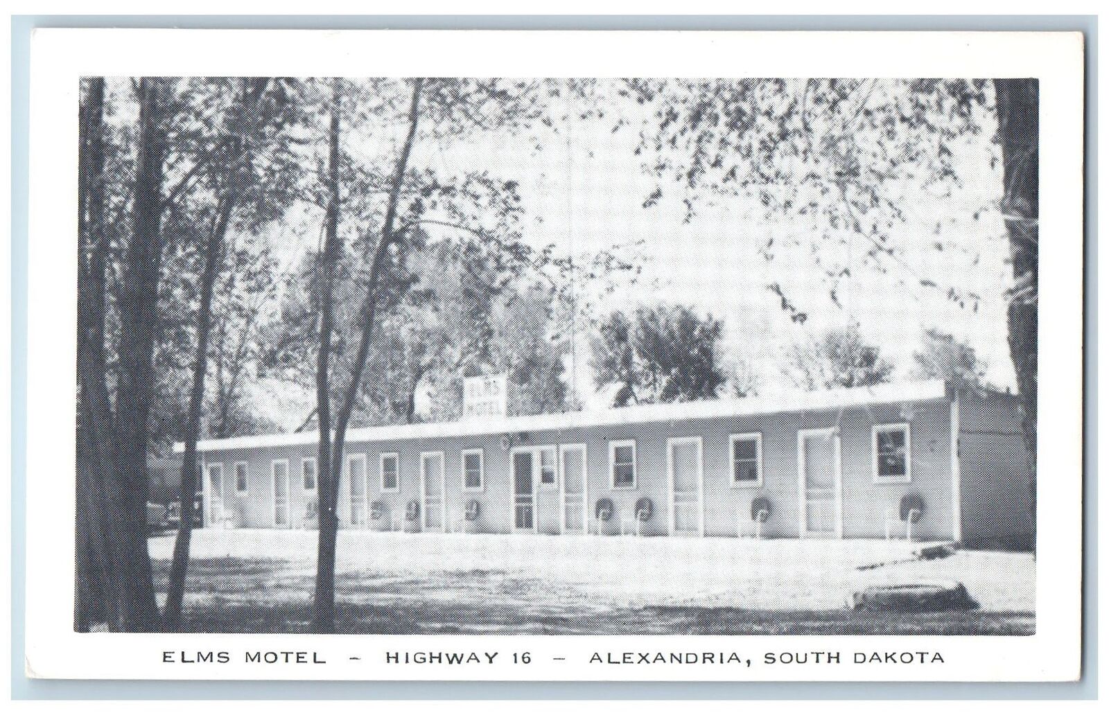 c1920's Elms Motel & Restaurant Cottage View Alexandria South Dakota SD Postcard