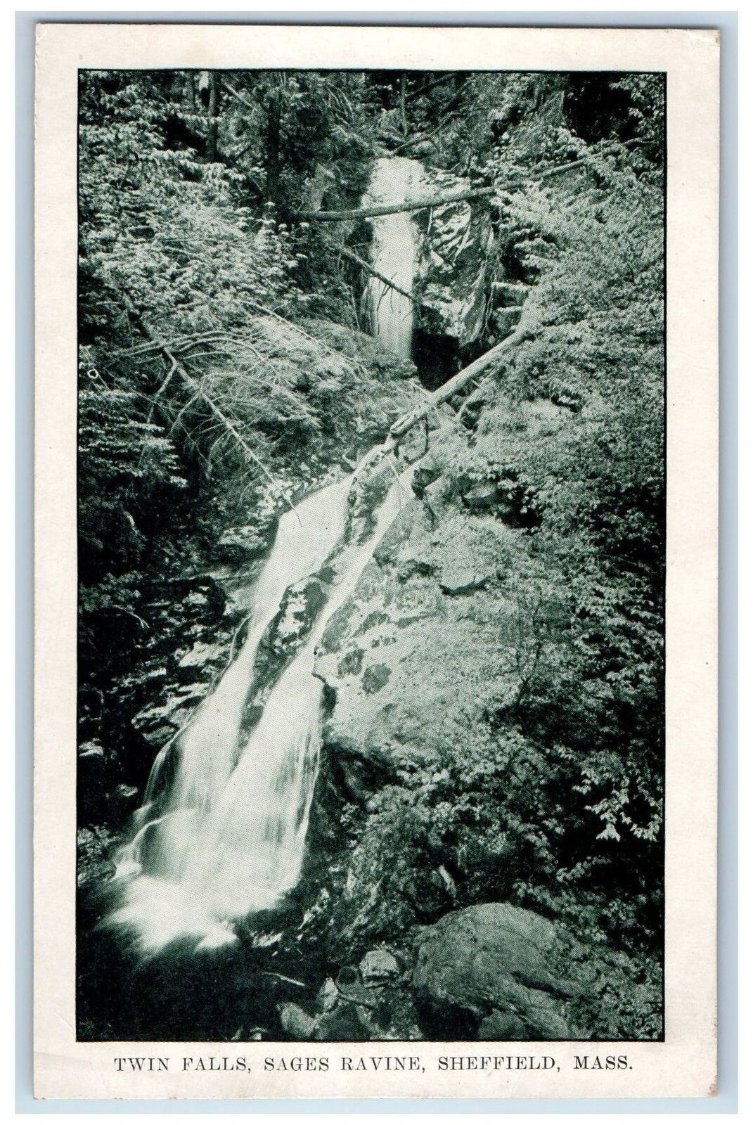 c1920's Twin Falls Sages Ravine Sheffield Massachusetts MA Unposted Postcard