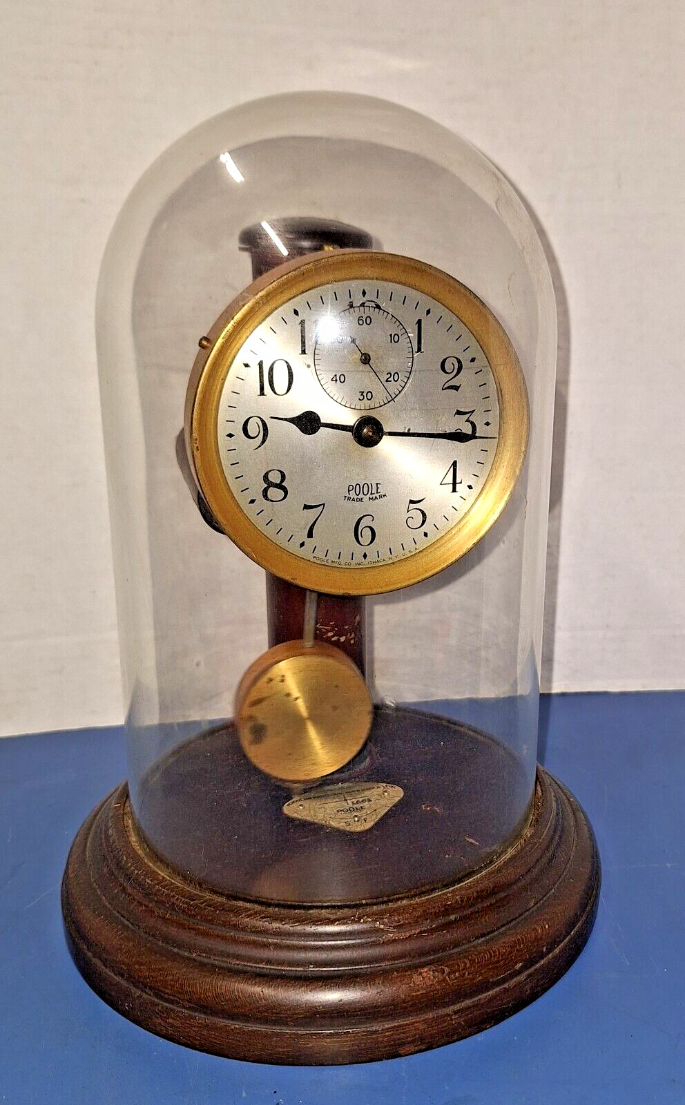 Antique Poole Ithaca, New York Electro Magnetic Clock Skeletal Movement As-Found