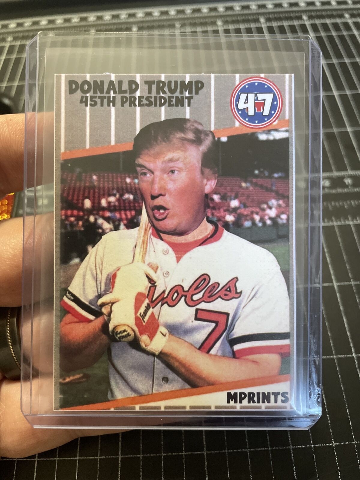 Donald Trump President 45 F-FACE PARODY Baseball Card By MPRINTS
