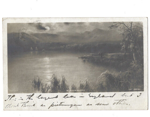 c.1900s Windermere England United Kingdom Real Photo RPPC Postcard POSTED
