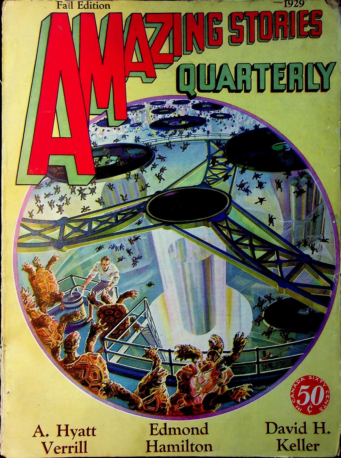 Amazing Stories Quarterly Pulp Oct 1929 Vol. 2 #4 VG