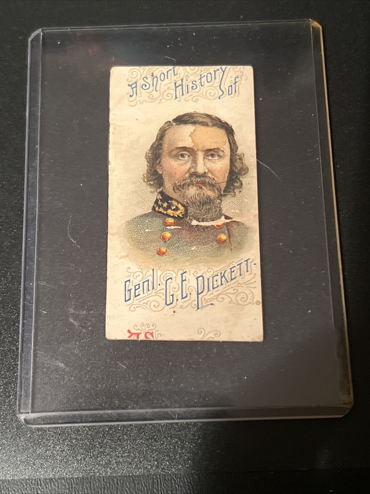 1889 Duke Cigarette Card Booklet Short History of Civil War General G.E. Pickett