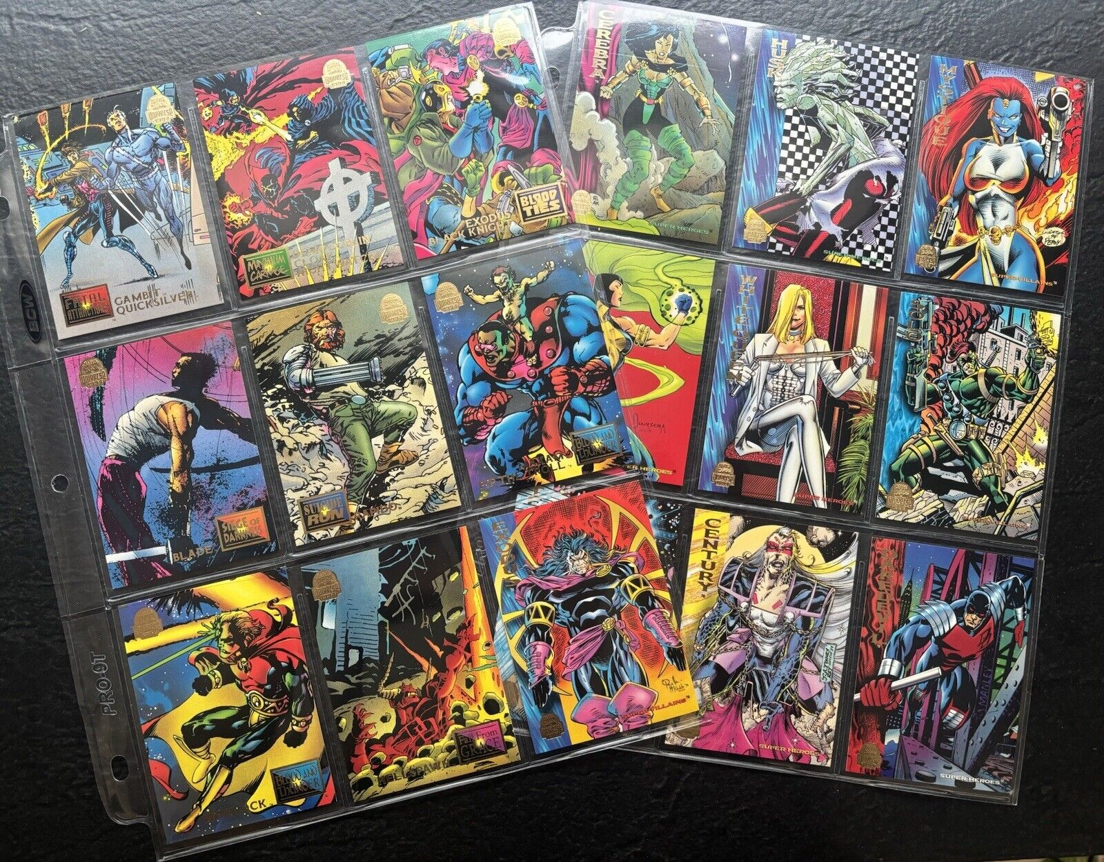 1994 Marvel Cards Universe Fleer Set, X-Men, Avengers+, 18 Different Cards