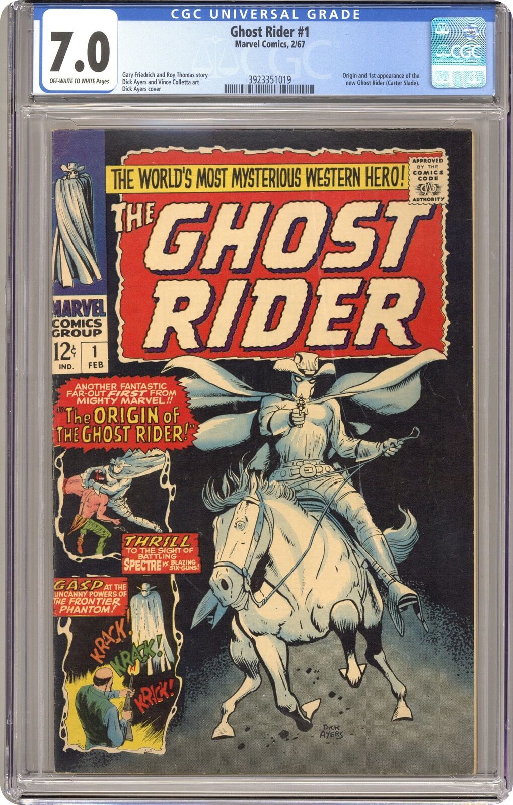 Ghost Rider #1 CGC 7.0 1967 3923351019 1st and origin Ghost Rider Carter Slade