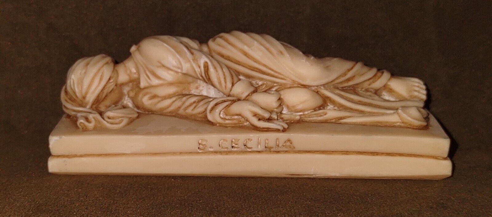 RARE Vintage Figurine Of Saint  Cecilia From The Catacombe Di S. Callisto Roma