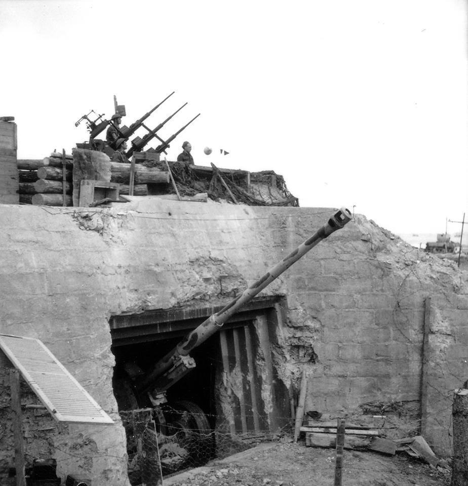 WWII Photo Captured Normandy Bunker D-Day  WW2  World War Two France / 1004