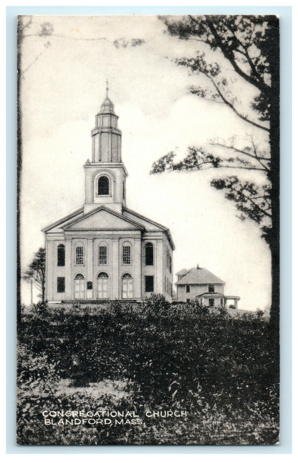 1948 Congregational Church Blandford Massachusetts MA Vintage Postcard